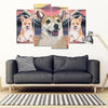 Pembroke Welsh Corgi On Mountain Print-5 Piece Framed Canvas- Free Shipping-Paww-Printz-Merchandise