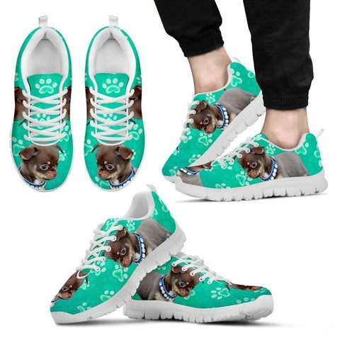 Paws Print Chihuahua (Black/White) Running Shoes For Men-Limited Edition-Express Delivery-Paww-Printz-Merchandise