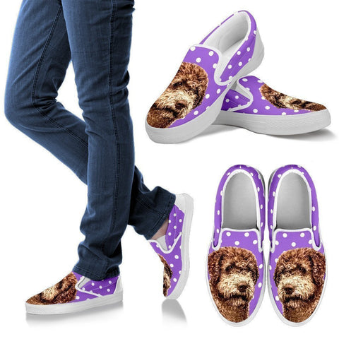 Lagotto Romagnolo Dog Print Slip Ons For Women-Express Shipping-Paww-Printz-Merchandise