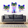 Colorful Chihuahua Dog Print 5 Piece Framed Canvas- Free Shipping-Paww-Printz-Merchandise