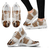 Basset Hound Brown White Print Running Shoes For Women-Free Shipping-Paww-Printz-Merchandise