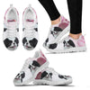 Japanese Chin Pink White Print Running Shoes For Women-Free Shipping-Paww-Printz-Merchandise