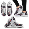 Pug Dog Glasses With Tie Print Running Shoes For Women-Free Shipping-Paww-Printz-Merchandise