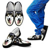 Alaskan Malamute Dog Print Slip Ons (Black) For Kids- Express Shipping-Paww-Printz-Merchandise