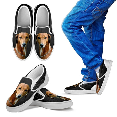 Azawakh Dog Print Slip Ons For Kids-Express Shipping-Paww-Printz-Merchandise