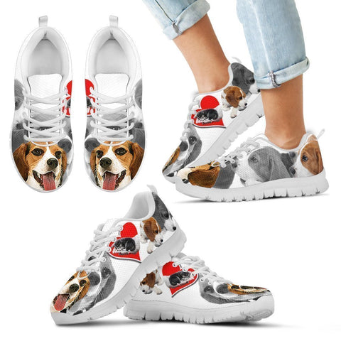 Beagle Dog Print Running Shoes For Kids- Free Shipping-Paww-Printz-Merchandise