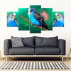 Budgie Or Budgerigar (Common Parakeet ) Parrot Print 5 Piece Framed Canvas- Free Shipping-Paww-Printz-Merchandise