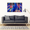Hyacinth Macaw Parrot Print 5 Piece Framed Canvas- Free Shipping-Paww-Printz-Merchandise