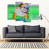 Bulldog Art Print 5 Piece Framed Canvas- Free Shipping-Paww-Printz-Merchandise