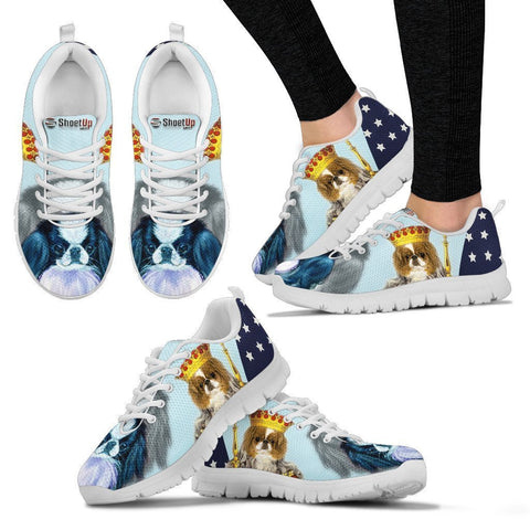 Japanese Chin In King Style Print Running Shoes- Free Shipping-Paww-Printz-Merchandise