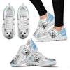 West Highland White Terrier (Westie) Blue White Print Sneakers For Women-Free Shipping-Paww-Printz-Merchandise