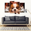 Papillon Dog Print- Piece Framed Canvas- Free Shipping-Paww-Printz-Merchandise
