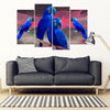 Hyacinth Macaw Parrot Print 5 Piece Framed Canvas- Free Shipping-Paww-Printz-Merchandise