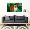Rough Collie Art Print 5 Piece Framed Canvas- Free Shipping-Paww-Printz-Merchandise