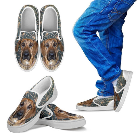 Plott Hound Dog Print Slip Ons For Kids-Express Shipping-Paww-Printz-Merchandise