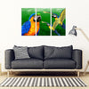 Blue And Yellow Macaw Parrot (Blue And Gold Macaw ) Print 5 Piece Framed Canvas- Free Shipping-Paww-Printz-Merchandise