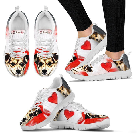 Cartoonize Dog Print Running Shoes For Women- Design By Sandy Hunter-Express Shipping-Paww-Printz-Merchandise