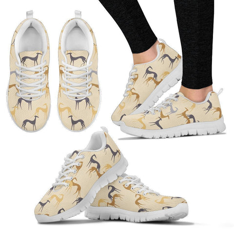 Whippet Dog Pattern Print Sneakers For Women- Express Shipping-Paww-Printz-Merchandise