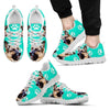 Paws Print German Shepherd (Black/White) Running Shoes For Men-Limited Edition-Express Shipping-Paww-Printz-Merchandise