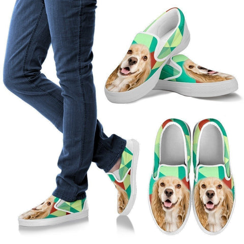 Cocker Spaniel Print Slip Ons For Women-Express Shipping-Paww-Printz-Merchandise