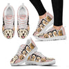 Unique Golden Retriever Collage Print Running Shoes For Women- Free Shipping-Paww-Printz-Merchandise