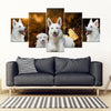White Shepherd Print- Piece Framed Canvas- Free Shipping-Paww-Printz-Merchandise