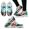 English Springer Spaniel On Deep Skyblue Print Running Shoes For Women- Free Shipping-Paww-Printz-Merchandise