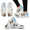 Labrador Retriever Blue White Print Sneakers For Women-Free Shipping-Paww-Printz-Merchandise