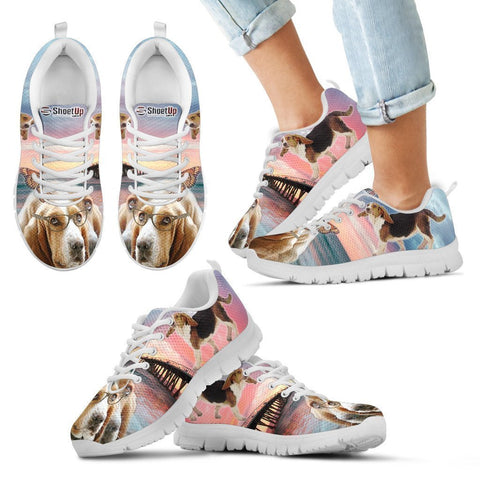 Basset Hound Print Running Shoes For Kids-Free Shipping-Paww-Printz-Merchandise