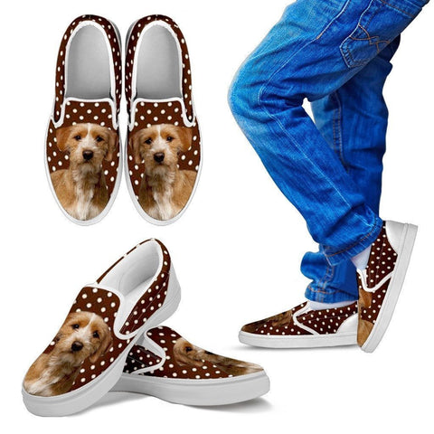 Basset Fauve de Bretagne Dog Print Slip Ons For Kids-Express Shipping-Paww-Printz-Merchandise