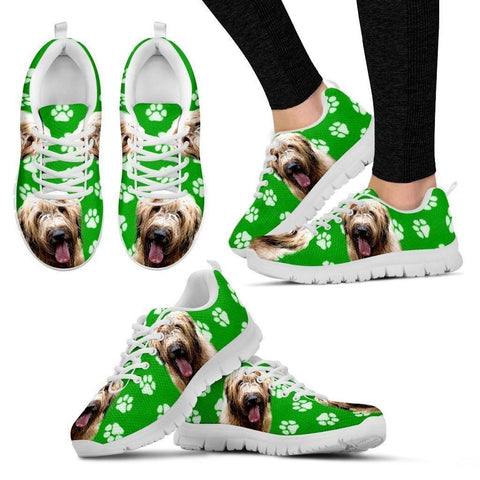 Briard Dog Print (Black/White) Running Shoes For Women-Express Shipping-Paww-Printz-Merchandise