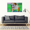 Bulldog Art Print 5 Piece Framed Canvas- Free Shipping-Paww-Printz-Merchandise