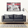 West Highland White Terrier (Westie) With Family Print-5 Piece Framed Canvas- Free Shipping-Paww-Printz-Merchandise