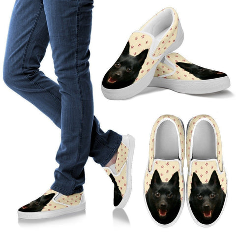 Schipperke Dog Print Slip Ons For Women-Express Shipping-Paww-Printz-Merchandise