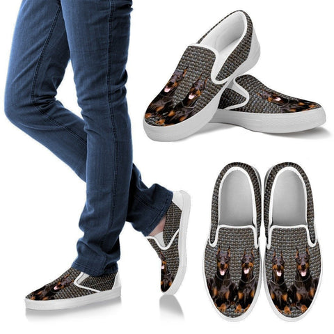 Doberman Pinscher Dog Print Slip Ons For Women-Express Shipping-Paww-Printz-Merchandise
