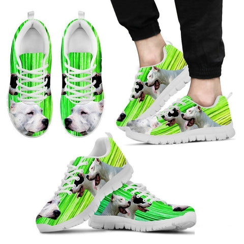 Dogo Argentino Print (Black/White) Running Shoes For Men-Free Shipping Limited Edition-Paww-Printz-Merchandise