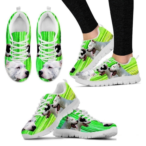 Dogo Argentino Print (Black/White) Running Shoes For Women-Free Shipping-Paww-Printz-Merchandise