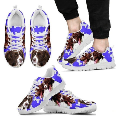 Drentsche Patrijshond Dog Print (Black/White) Running Shoes For Men-Free Shipping Limited Edition-Paww-Printz-Merchandise