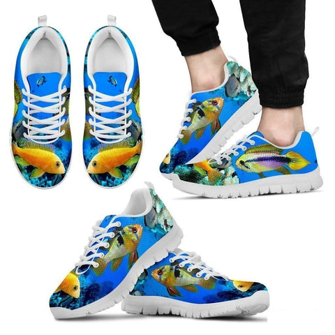 Dwarf Cichlid Fishes-Running Shoes For Men-Free Shipping Limited Edition-Paww-Printz-Merchandise
