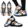 Airedale Terrier Print Sneakers For Women(White)- Free Shipping-Paww-Printz-Merchandise