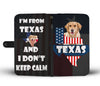Golden Retriever Keep Calm Print Wallet Case-Free Shipping-Tx State