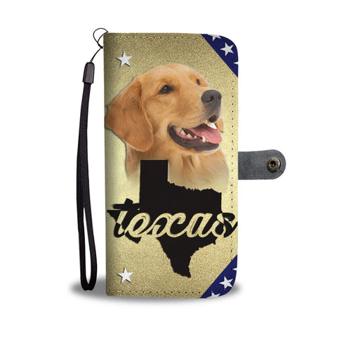 Amazing Golden Retriever Print Wallet Case- Free Shipping-TX State