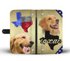Amazing Golden Retriever Print Wallet Case- Free Shipping-TX State