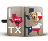 Cute Golden Retriever Dog Print Wallet Case-Free Shipping-TX State