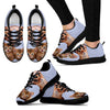 Abyssinian Cat Print (White/Black) Running Shoes For Women-Free Shipping-Paww-Printz-Merchandise