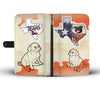 Pug Dog Print Wallet Case-Free Shipping-TX State
