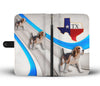 Beagle Walking Print Wallet Case-Free Shipping-TX State