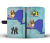 Basset Hound Dog Print Wallet Case-Free Shipping-NY State