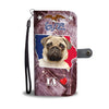 Lovely Pug Dog Print Wallet Case- Free Shipping-IA State