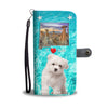 Cute Maltese Dog Print Wallet Case-Free Shipping-NM State